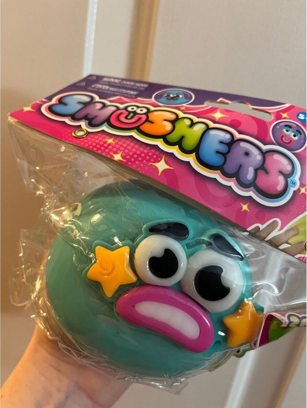 ORB Smushers Blue Star Face Squishy Sensory Fidget Toy New Sealed